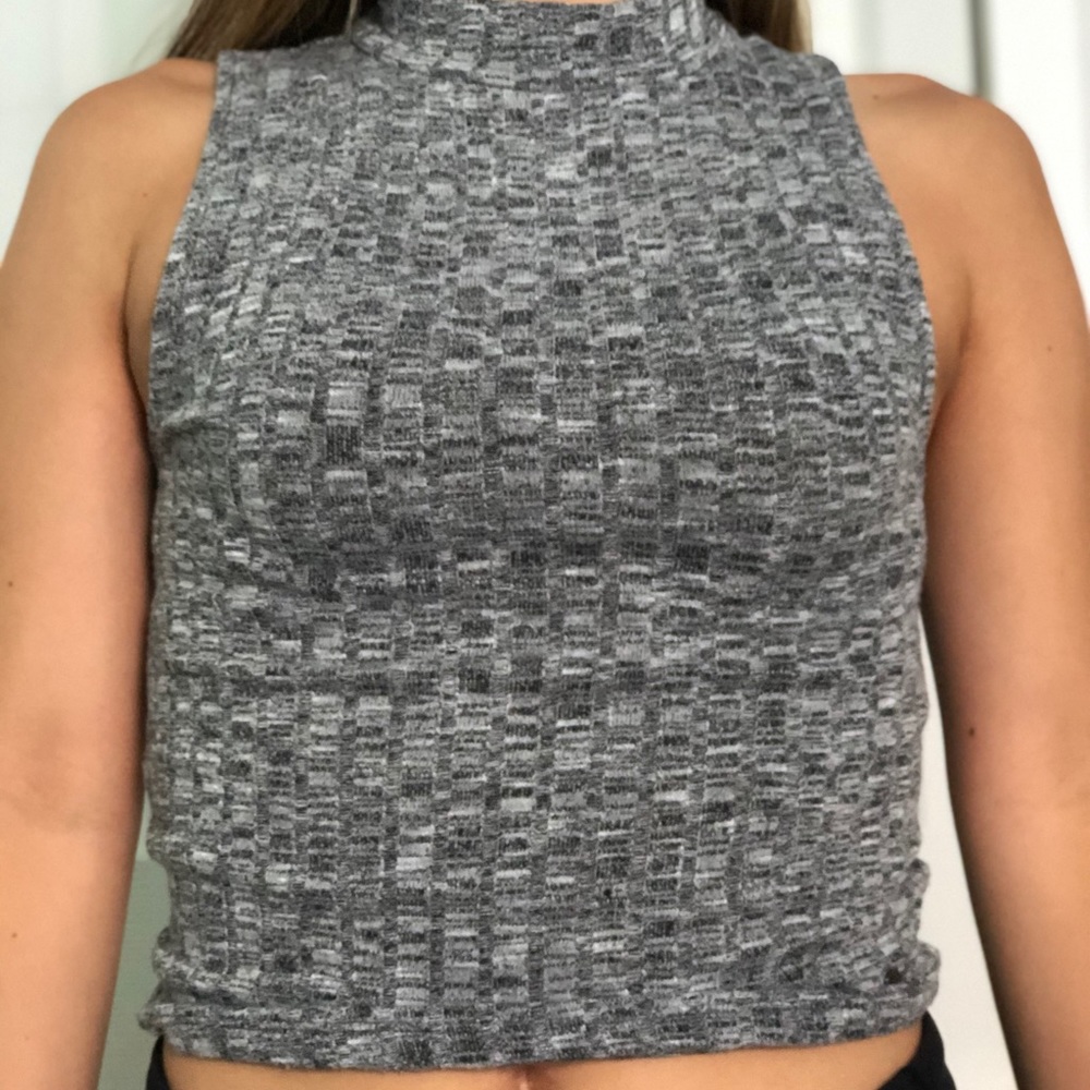 American Eagle Gray ribbed tank